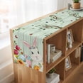 thumbnail image 6 of Table Runners 120 Inches Long Dress Scarves, Easter Farmhouse Coffee/Dining/Kitchen Table Runner for Living Room, Spring Watercolor Bunny Eggs Tulip Wooden Grain Teal 13x120 Inch, 6 of 9