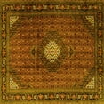 thumbnail image 1 of Ahgly Company Machine Washable Indoor Square Persian Yellow Traditional Area Rugs, 6' Square, 1 of 4