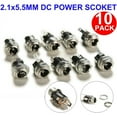 thumbnail image 1 of Bgsha 10 PCS 5.5 X 2.1 MM FEMALE METAL PANEL MOUNT SOCKET DC POWER CONNECTOR JACK PLUG, 1 of 5