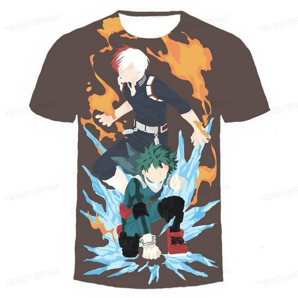 Naruto dibujos animados japoneses moda Casual niños ropa para niños niño bebé 3D impreso manga corta camiseta Top ropa 2023160 heqiyong CONDUJO