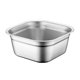 thumbnail image 2 of Recipiente cuadrado de acero inoxidable para catering, recipiente para almacenar alimentos, tazón para mezclar 30 centímetros, 2 of 9