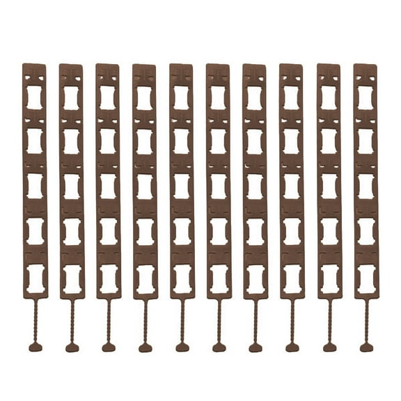 Brilliant Brand Lighting Brown No Wrap Straps for Vertical Christmas String Lighting - 10 Pack