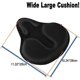 thumbnail image 2 of Bike Saddle Cover, Ultra Soft Bike Saddle Padded Cushion, Silicone Cover for Indoor and Outdoor (Dimensions: 28 x 26 cm), 2 of 5
