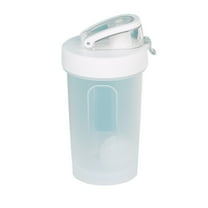 Sports Water Bottle, Protein Shake Cup, 300ML Portable Handheld Drinking Container with Scale and Built-in Stirrer, Leakproof Flip Lid, Fitness Hydration Bottle