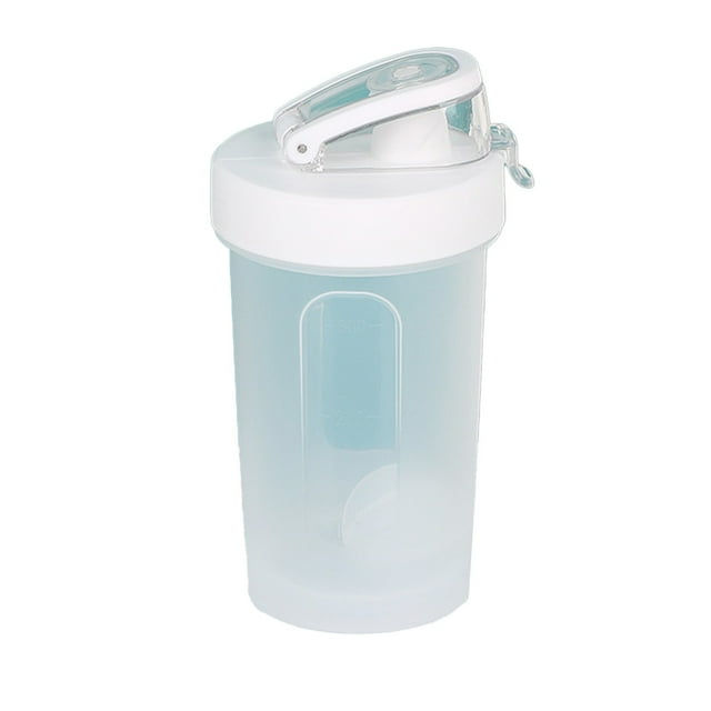Vaso de agua deportivo portátil de 300 ml con batidora de proteína en polvo, con báscula y agitador.