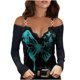 thumbnail image 1 of Blusa suelta de manga larga con cuello en V y cremallera para mujer Fridja  hj4579, 1 of 9