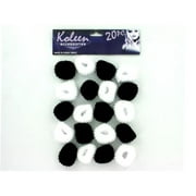 20-piece Black and white hair bands - Pack of 24
