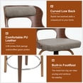 thumbnail image 5 of FANCROU 26 inch Swivel Counter Height Bar Stools Set Of 1, PU Leather Seat With Bentwood Back And Legs, Gray, 5 of 6