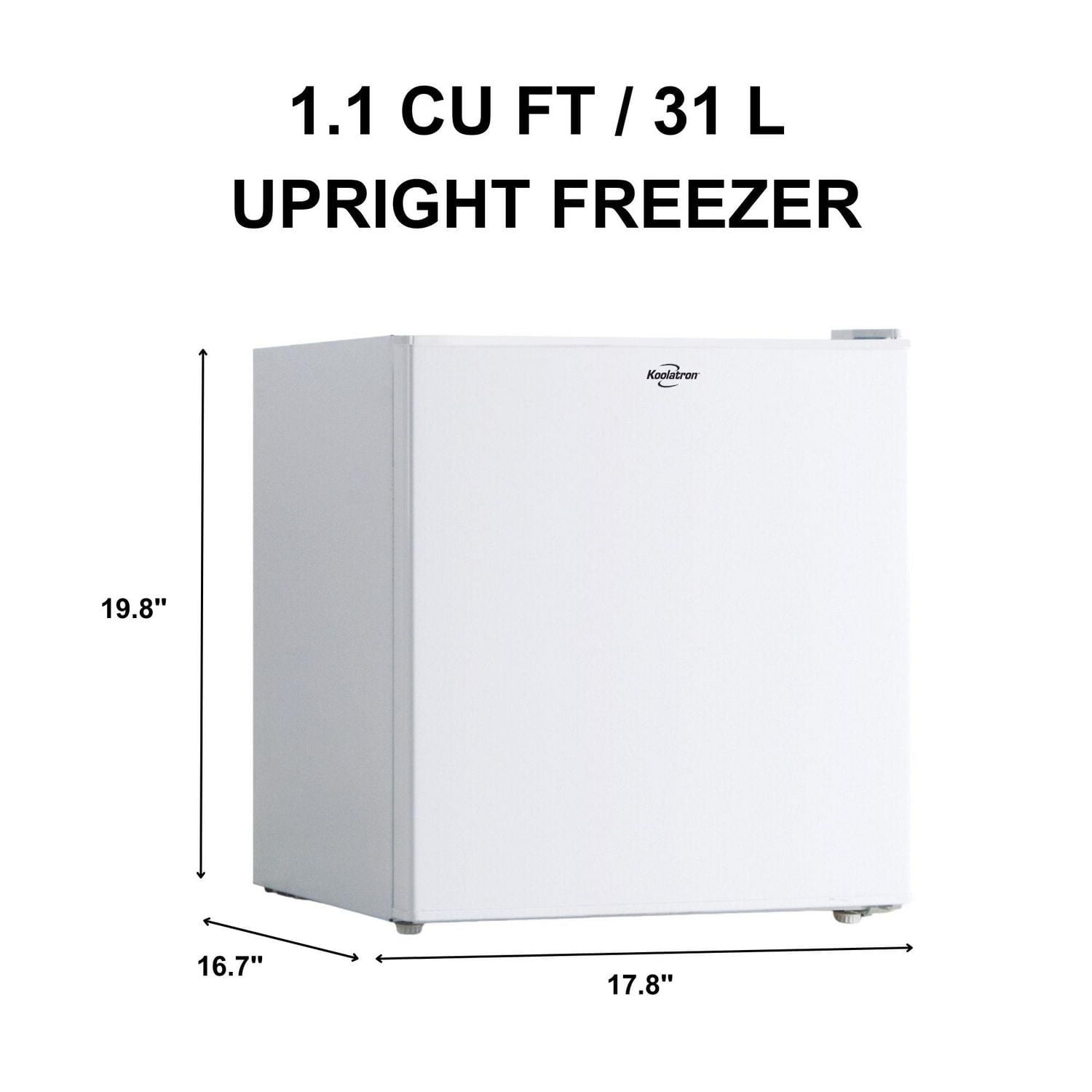 Koolatron Frigo Compact à Compresseur 1,7 pi³ avec Congélateur, 47L, Blanc, Refroidissement Économe en Énergie pour Espaces Réduits