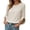 Khaki, variant on Women T-Shirts Elegant Lightweight Pleated Knit Tops For Ladies Flowy Casual Crew Neck Blouse For Autumn Comfort Solid Color Streetwear