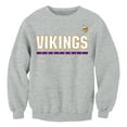 thumbnail image 1 of NFL Minnesota Vikings Block Text Sport-Grey Large Crew Fleece, 1 of 4