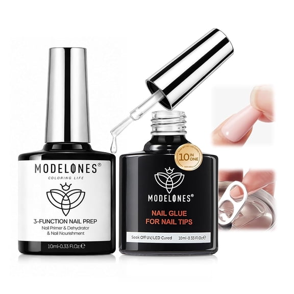 modelones x Nail Gel Glue and Dehydrator & Primer Nourishing Prep Kit