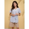 thumbnail image 2 of Roaman's Women's Plus Size Embroidered Notch-Neck Tassel Tunic, 2 of 3