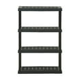 thumbnail image 4 of (3 pack) Hart Black Plastic 4-Tier Shelf 36" W x 18" D x 53" H, Up to 600 lb Total Capacity, 4 of 18