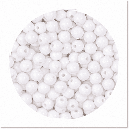 1500 Pcs Acrylic Round White Beads 6mm Jewelry Making Rainbow Resin Bracelets