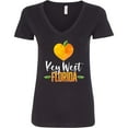 thumbnail image 3 of Inktastic Key West Florida Orange in Heart Women's V-Neck T-Shirt, 3 of 5