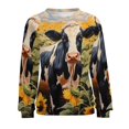 thumbnail image 7 of Farm Cows Womens Oversized Sweatshirts Hoodies Crewneck Casual Tops Comfy FallWinter Clothes 2024, 7 of 7