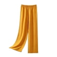 thumbnail image 2 of Mifsaly Cotton Pajama Pants Women Elastic Waist Pull-On Sleep Pant Soft Breathable Relaxed Fit Home Casual Everyday Wear Bottoms Yellow,M, 2 of 5