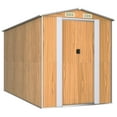 thumbnail image 3 of vidaXL Outdoor Galvanized Steel for Backyard Patio Storage Shed, 3 of 120