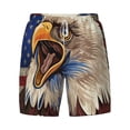 thumbnail image 4 of Lsque Mens Swim Trunks Eagle With USA Flags Pattern - Bathing Suit Compression Liner - Beach Swim Shorts Swimwear - (S-3XL) - Stretch Quick Dry -Small, 4 of 9