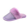 thumbnail image 5 of Plus Size 35-43 Shoes for Women Winter Warm Rhinestone Fur Slippers Female Indoor Soft Lady Home Slipper Zapatos De Mujer Slides (Green,39), 5 of 7