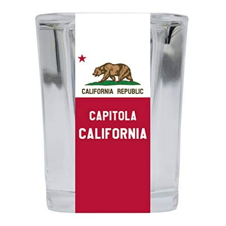 

Capitola California Souvenir 2 Ounce Square Shot Glass 4 Pack