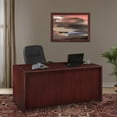 thumbnail image 4 of Legacy 66" Double Pedestal Desk- Mahogany, 4 of 4