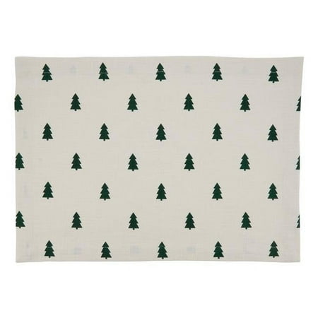 

SARO Holiday Placemats with Christmas Tree Design - Set of 4