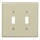 thumbnail image 1 of Placa de pared con interruptor de palanca de 2 elementos Leviton Midway Ivory PJ2-I, 1 of 3