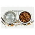 thumbnail image 1 of Fall Pet Mat for Food and Water, Swirling Bended Autumn Tree Branches Colored Leaves Pastoral Season Theme, Non-Slip Rubber Mat for Dogs and Cats, 18" X 12", by Ambesonne, 1 of 2
