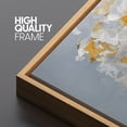 thumbnail image 5 of Large Framed Canvas Print Yellow & White Abstract Butterfly in Group Wall Art Decorative Ready to Hang Painting for Living room Bedroom - 60"x30" Natural Frame, 5 of 7