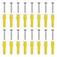 thumbnail image 1 of unbranded 100Ud Anclajes Plásticos Para Pared Con Antirotación Y Tornillos Amarillos, 1 of 6