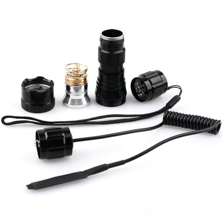- Outdoor 800Lumen T6 LED Tactical Flashlight with Remote Pressure Switch for Hunting