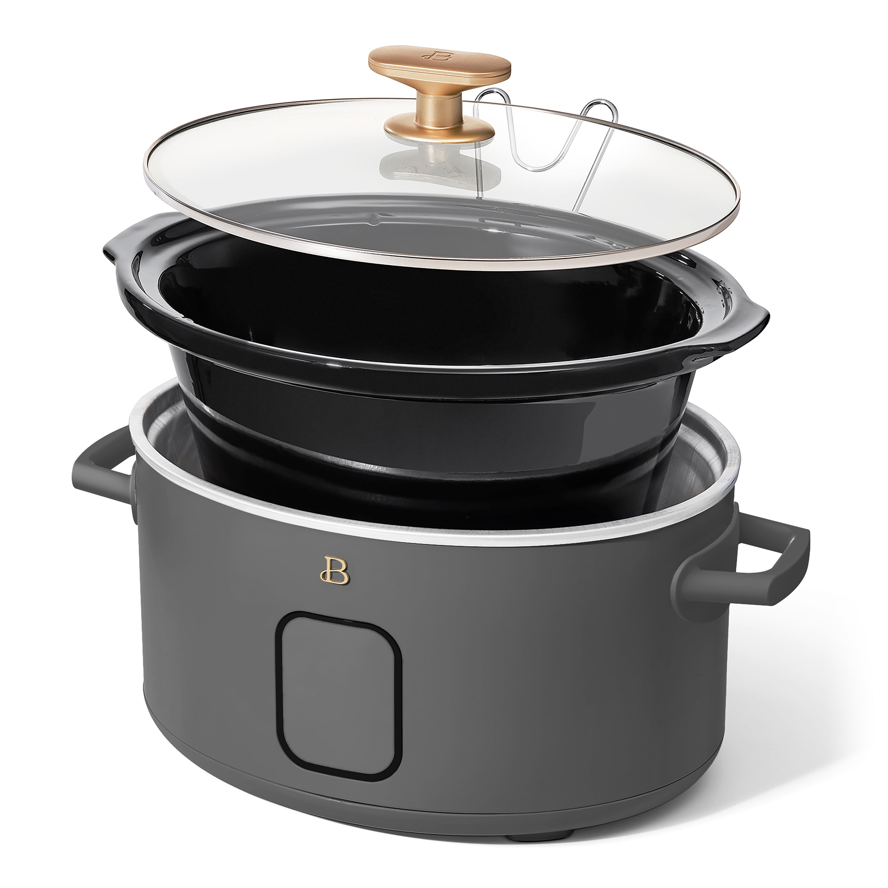 Beautiful 6 Qt Programmable Slow Cooker, Oyster Grey by Drew Barrymore