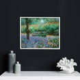 thumbnail image 4 of COMIO Irises in Monet's Garden, Canvas Art Wall Decor Picture Print Framed 20x16in, 4 of 4