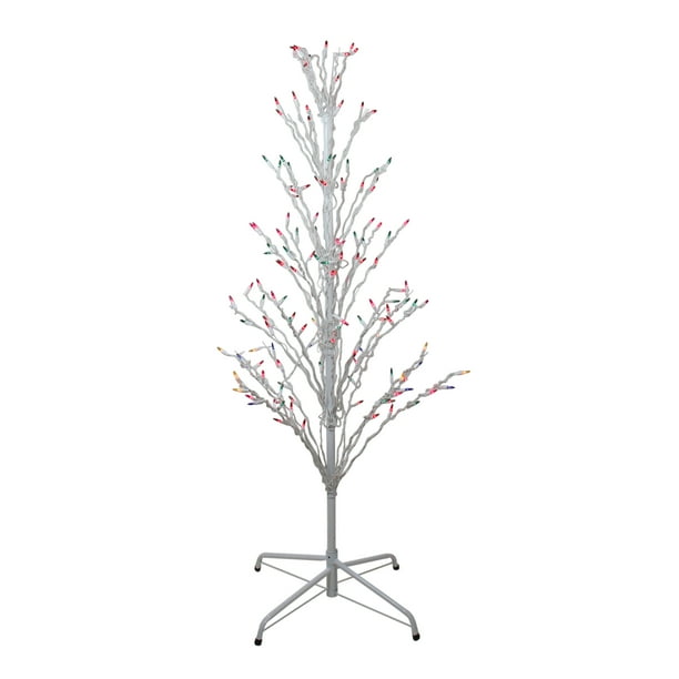 Northlight 4' Prelit Artificial Christmas Tree White Lighted Cascade