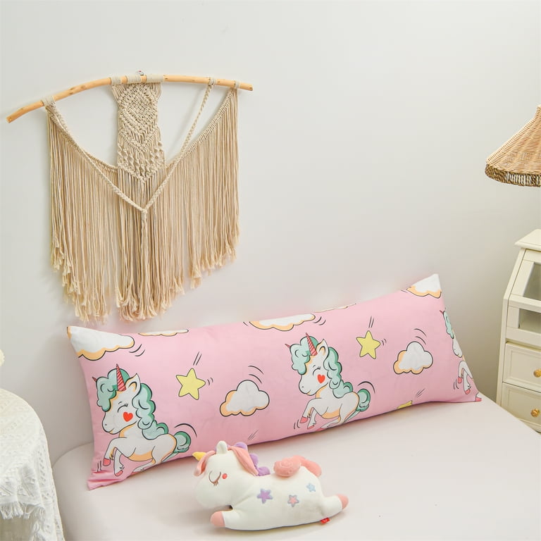 Move Over Pink Unicorn Body Pillowcases 20x54 inch Cartoon Kids