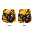 thumbnail image 3 of Salouo Butterfly On Sunflower Print Women's 2 in 1 Running Shorts Double-Layer Shorts Athletic Workout Gym Yoga Shorts Running Shorts for Women-Small, 3 of 7