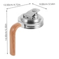 thumbnail image 2 of 4 Pcs for Mason Jar Stainless Steel Pour Spout Lid, Reusable Mason Jar Lids for Ball Wide Mouth Mason Jars no Rust Leaking Proof for Home Brewing Fruit Fermenting Drinks (with handle, 4), 2 of 6