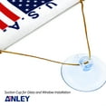 thumbnail image 3 of Anley 4 X 6 Inch USA Fringy Window Hanging Flag - Mini Flag Banner & Car Rearview Mirror Décor - Fringed & Double Sided - American Hanging Flag with Suction Cup, 3 of 7