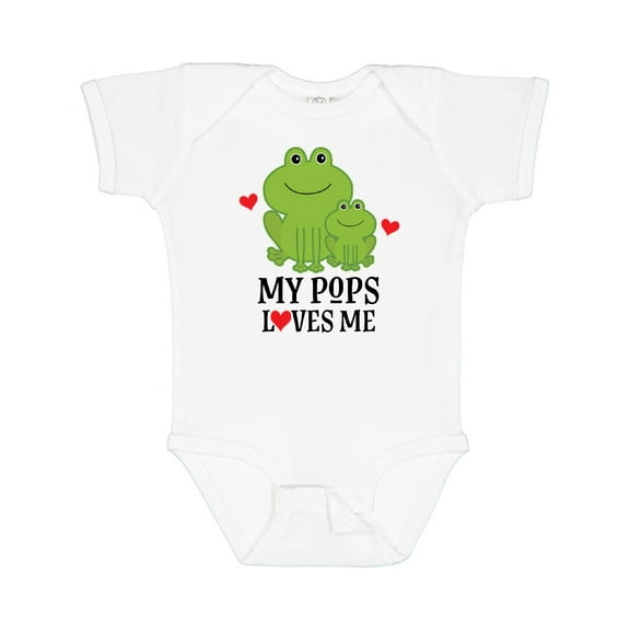 Inktastic My Pops Loves Me Boys Frog Boys Baby Bodysuit