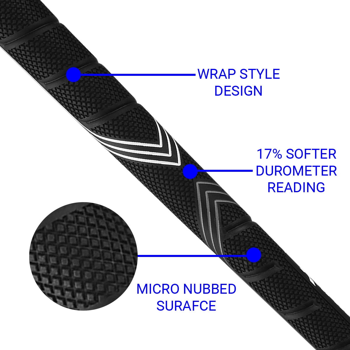 Karma Soft Trac Golf Grip Kit with 13 Tape Strips, 4oz Grip Solvent, Rubber Vise Clamp, 13 Black Standard Size Golf Grips