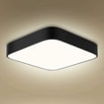 thumbnail image 1 of Lámpara de techo LED 24W, 1800 lúmenes 6000 K blanco frío, 220 V 16 LED, negro, cuadrado, práctica lámpara de techo LED para baño, salón, garaje, pasillo, armario, sótano, escalera, oficina, 1 of 5