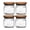4-Cup, variant on Ball Stack & Store Glass Mason Jars with Wooden Lid, Used for Pantry, Cookies, Flour, Cereal, Rice, Sugar, Tea, Coffee Beans, Spices, Square, 15.6-Cup Pack of 2