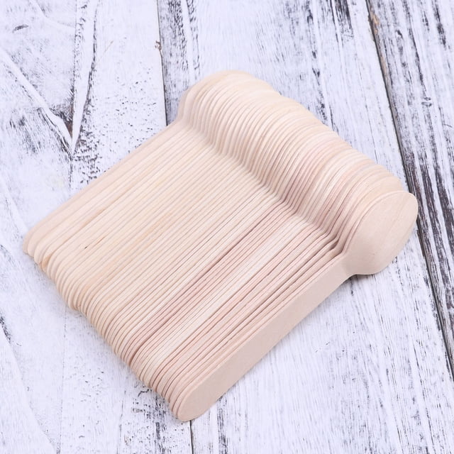 KAJNBN 150Pcs Disposable Wooden Utensils Set Beige Wood Cutlery for Kitchen Picnic Wedding