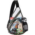 thumbnail image 1 of HZKAICUNE Clear PVC Sling Bag Stadium Approved, Backpack with Adjustable Strap, 1 of 16