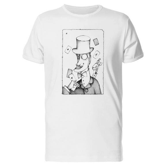 Clown Magician With Cards Tee Men's -Image by Shutterstock