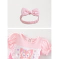 thumbnail image 4 of WIBACKER Infant Baby Girls Princess Romper Costume Onesie Fancy Dress Bodysuit with Headband Halloween Birthday Dresses, 4 of 9