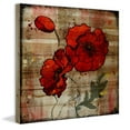 thumbnail image 2 of Marmont Hill "Poppy Talk 2" by Vicki Butler Painting Print on Natural Pine Wood, 2 of 5