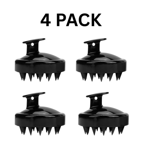 4 Pack, Hair Scalp Massager Shampoo Brush – Scalp Scrubber for Men, Women & Pets – Wet or Dry Use
